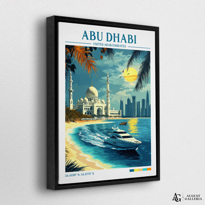 Abu Dhabi Retro Travel Print