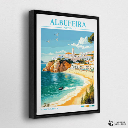 Albufeira Portugal Retro Travel Print