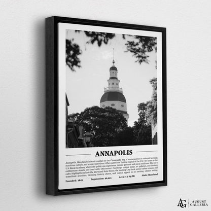 Annapolis Black & White City Print