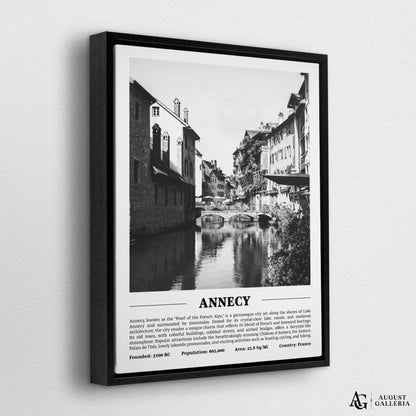 Annecy Black & White City Print