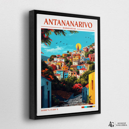Antananarivo Madagascar Retro Travel Print