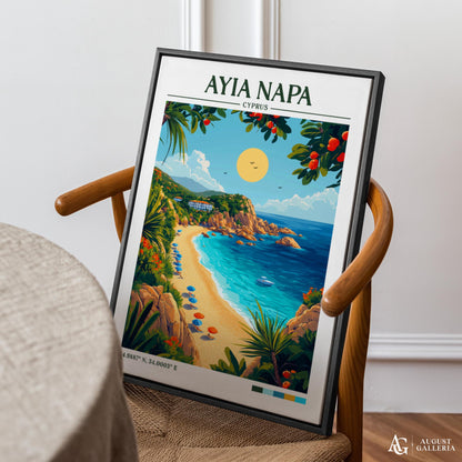 Ayia Napa Retro Travel Print