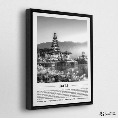 Bali Black & White City Print