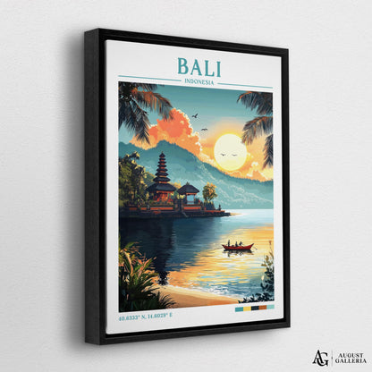Bali Indonesia Retro Travel Print
