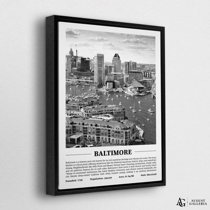 Baltimore Black & White City Print