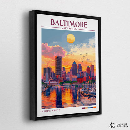 Baltimore Maryland Retro Travel Print