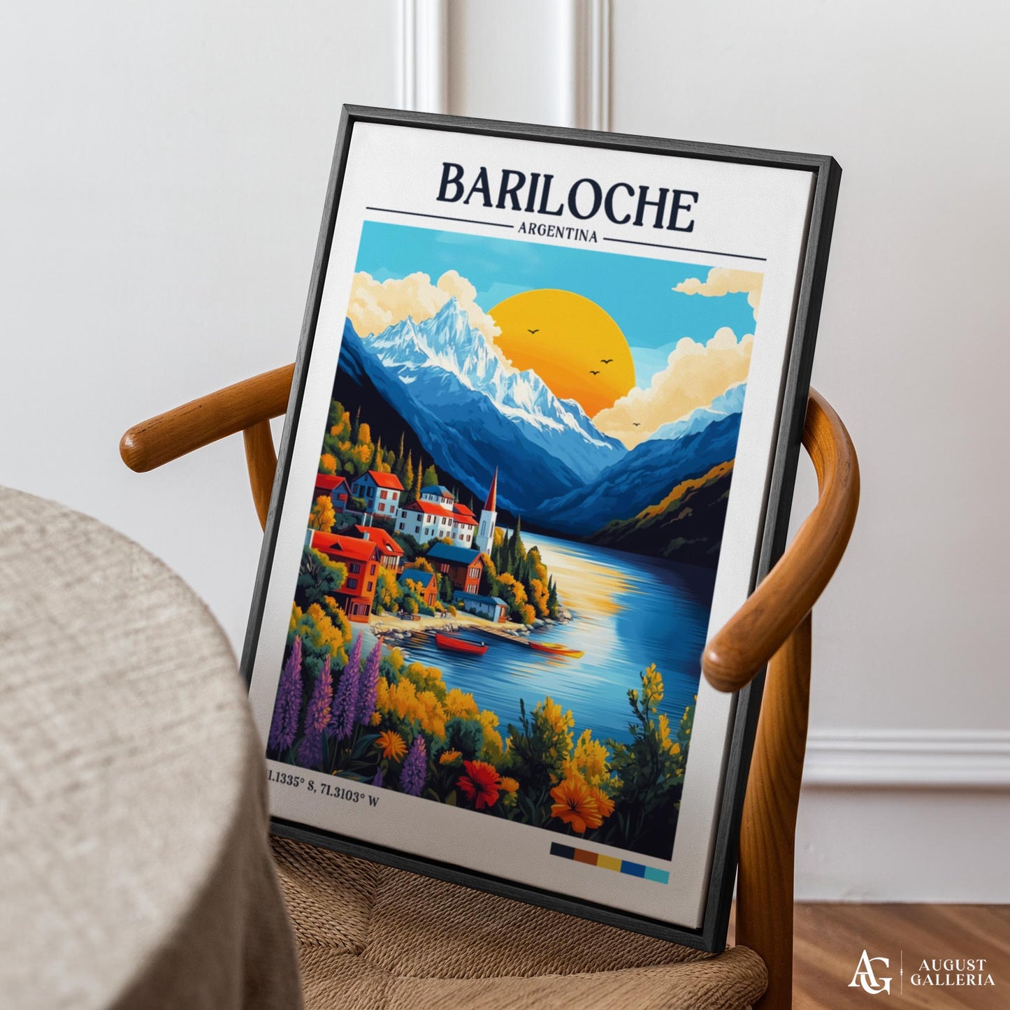 Bariloche Argentina Retro Travel Print