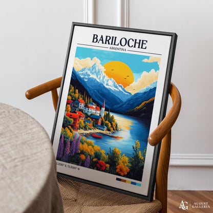 Bariloche Argentina Retro Travel Print