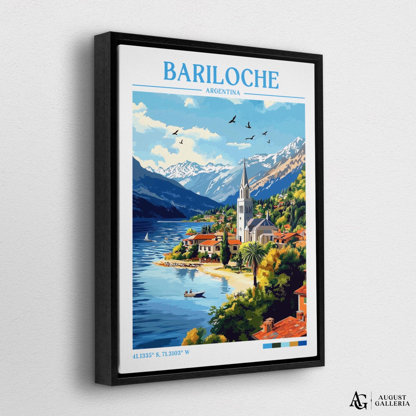 Bariloche Argentina Retro Travel Print