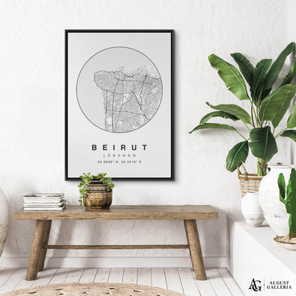 Beirut Minimalist Map