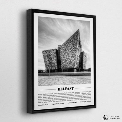 Belfast Black & White City Print