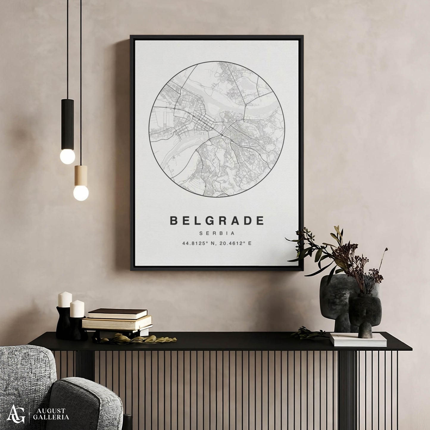 Belgrade Minimalist Map
