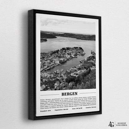 Bergen Black & White City Print