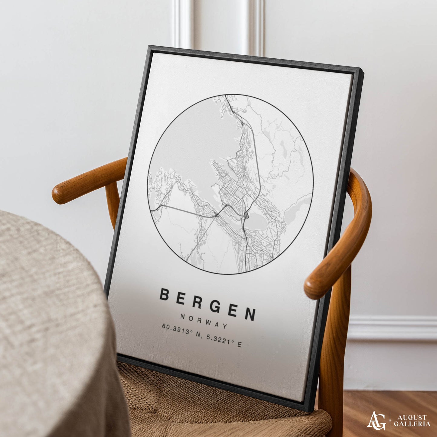 Bergen Minimalist Map