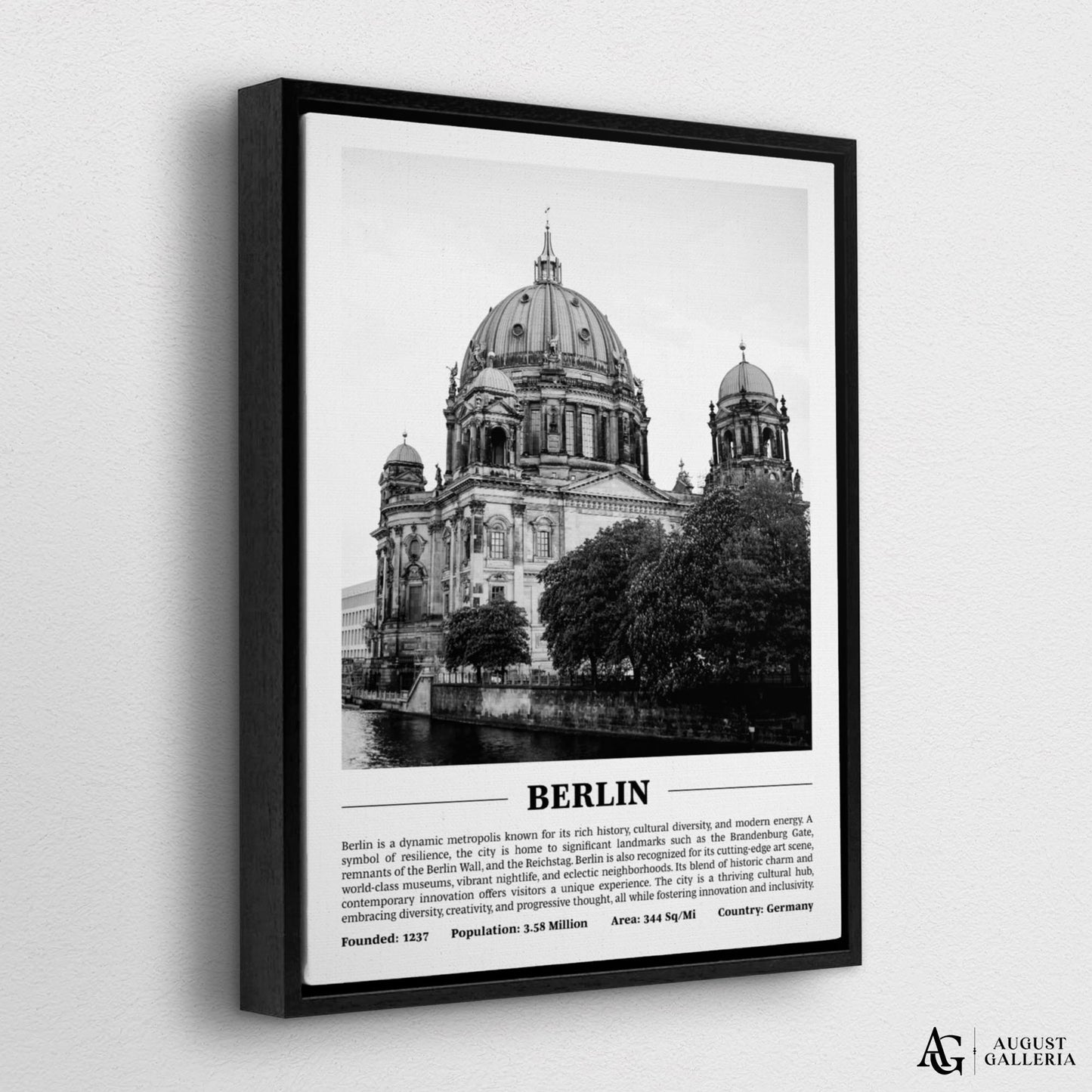 Berlin Black & White City Print