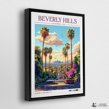 Beverly Hills Retro Travel Print