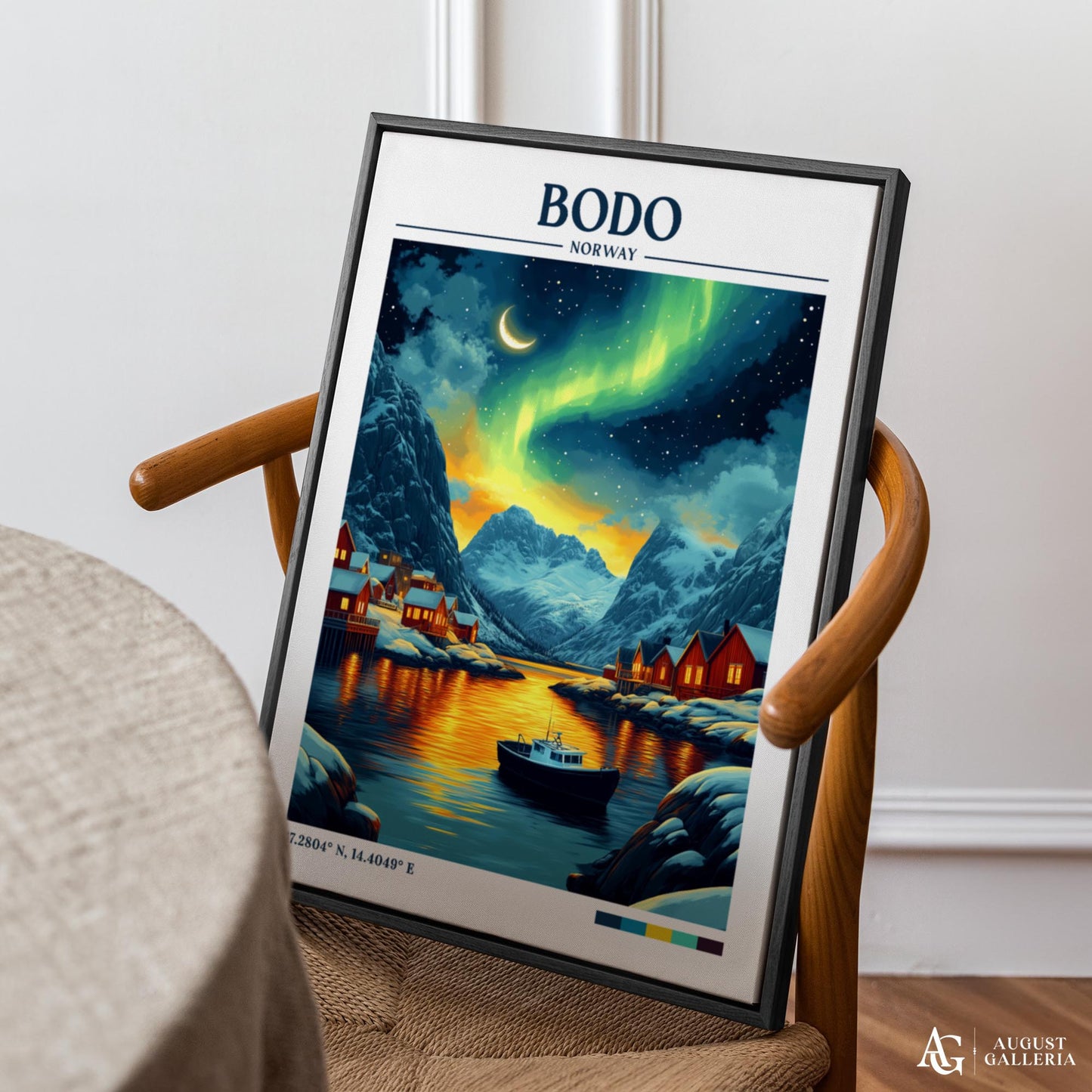 Bodo Norway Retro Travel Print
