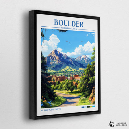Boulder Colorado Retro Travel Print