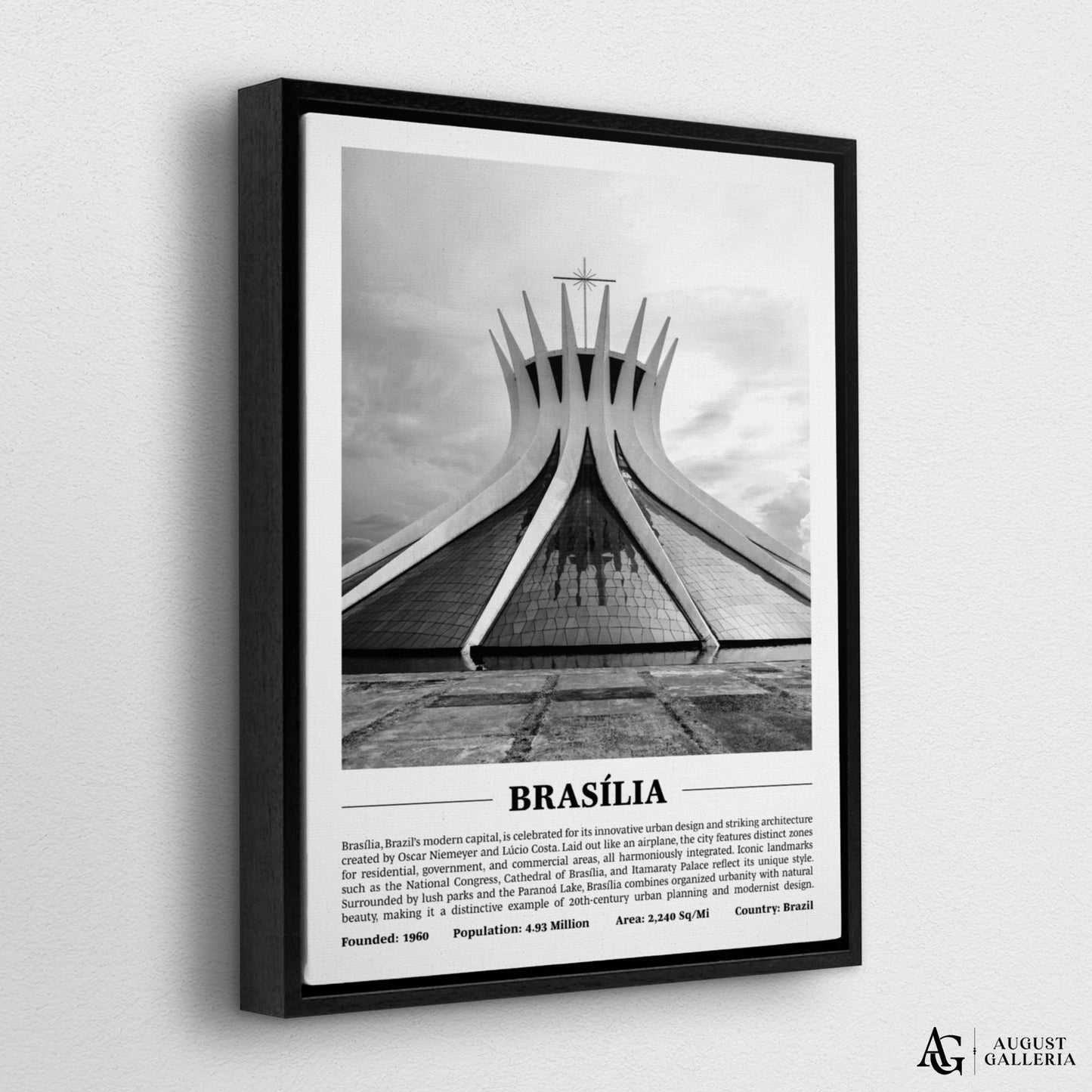 Brasília Black & White City Print