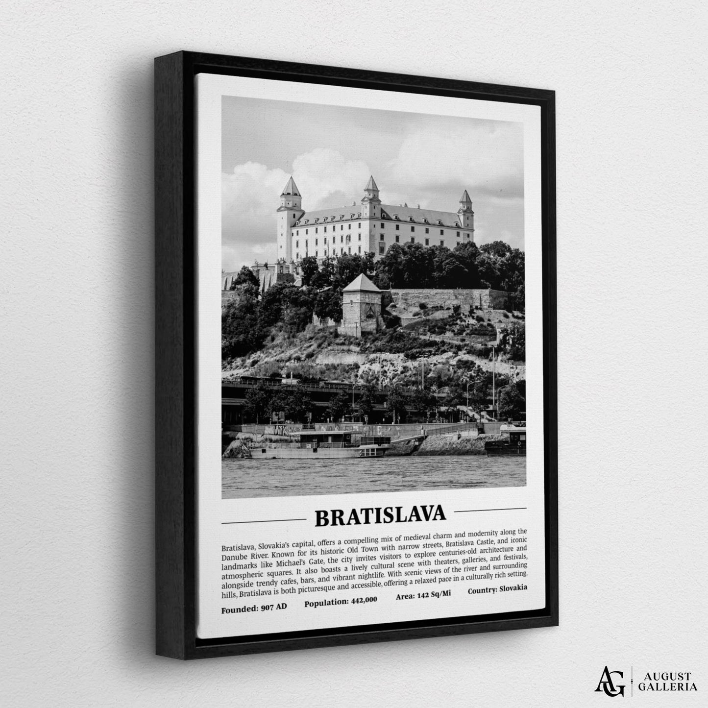 Bratislava Black & White City Print