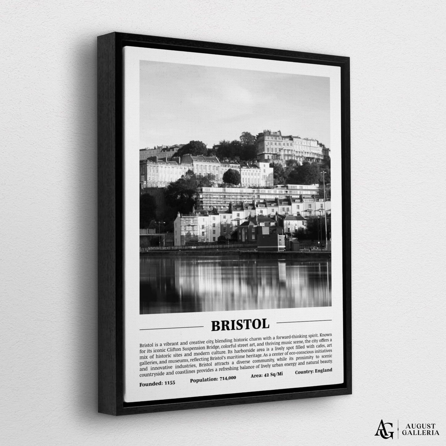 Bristol Black & White City Print