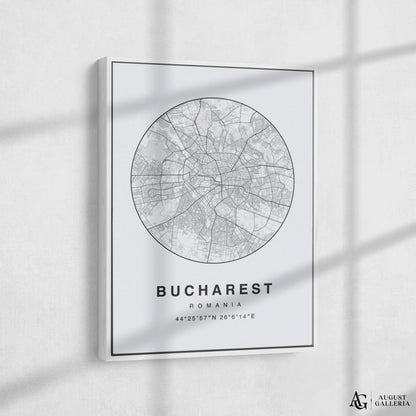 Bucharest Minimalist Map