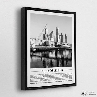 Buenos Aires Black & White City Print