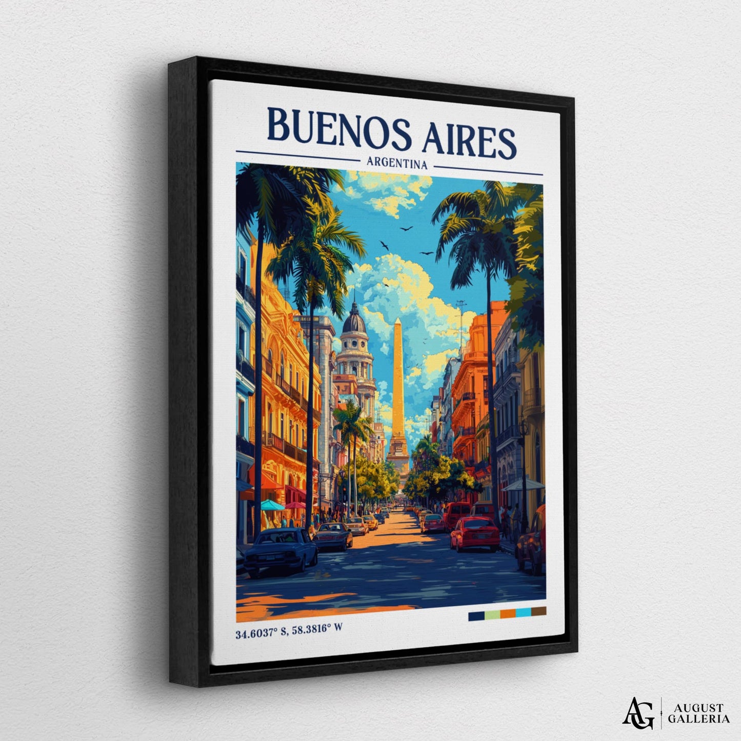 Buenos Aires Argentina Retro Travel Print