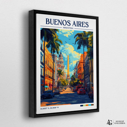 Buenos Aires Argentina Retro Travel Print