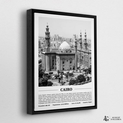 Cairo Black & White City Print