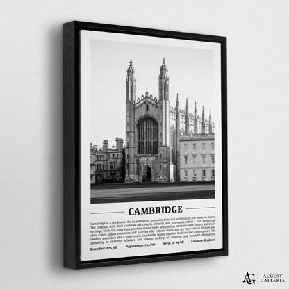 Cambridge Black & White City Print