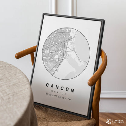 Cancun Minimalist Map