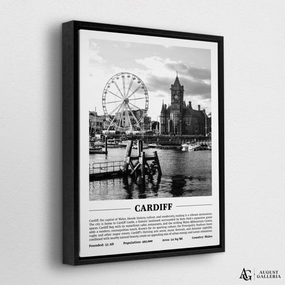 Cardiff Black & White City Print