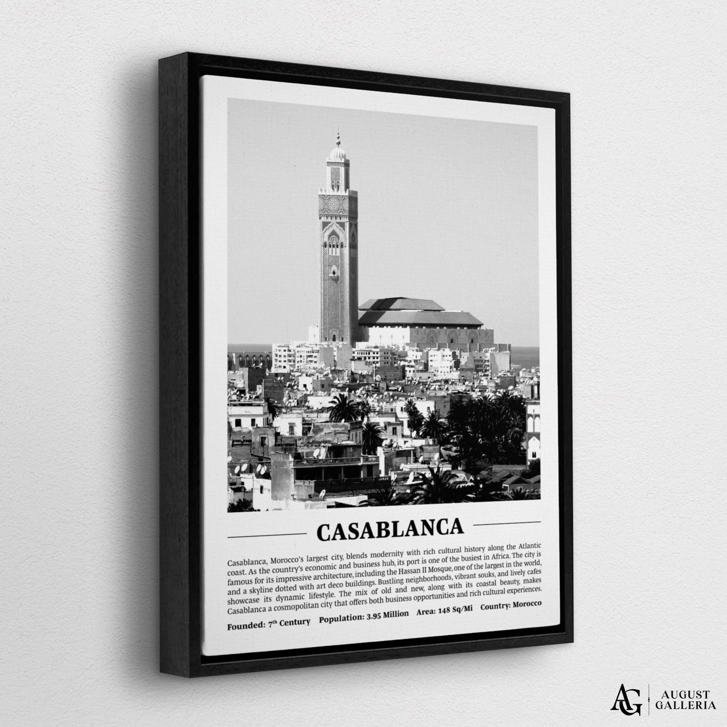 Casablanca Black & White City Print