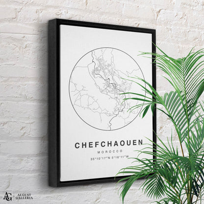 Chefchaouen Minimalist Map