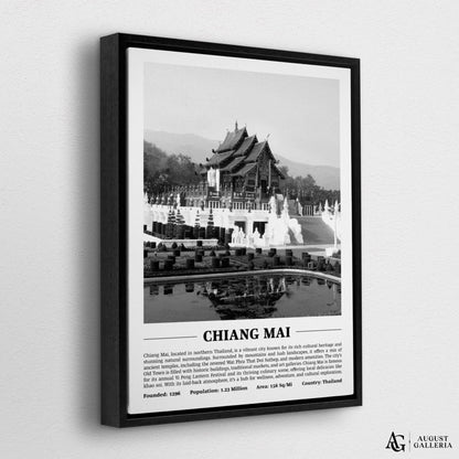 Chiang Mai Black & White City Print