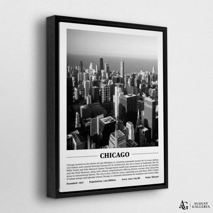 Chicago Black & White City Print