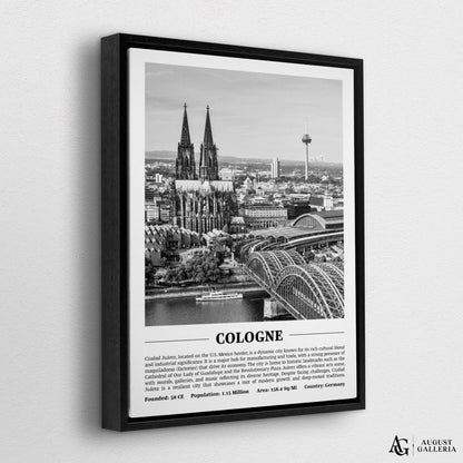 Cologne Black & White City Print