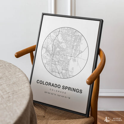 Colorado Springs Minimalist Map