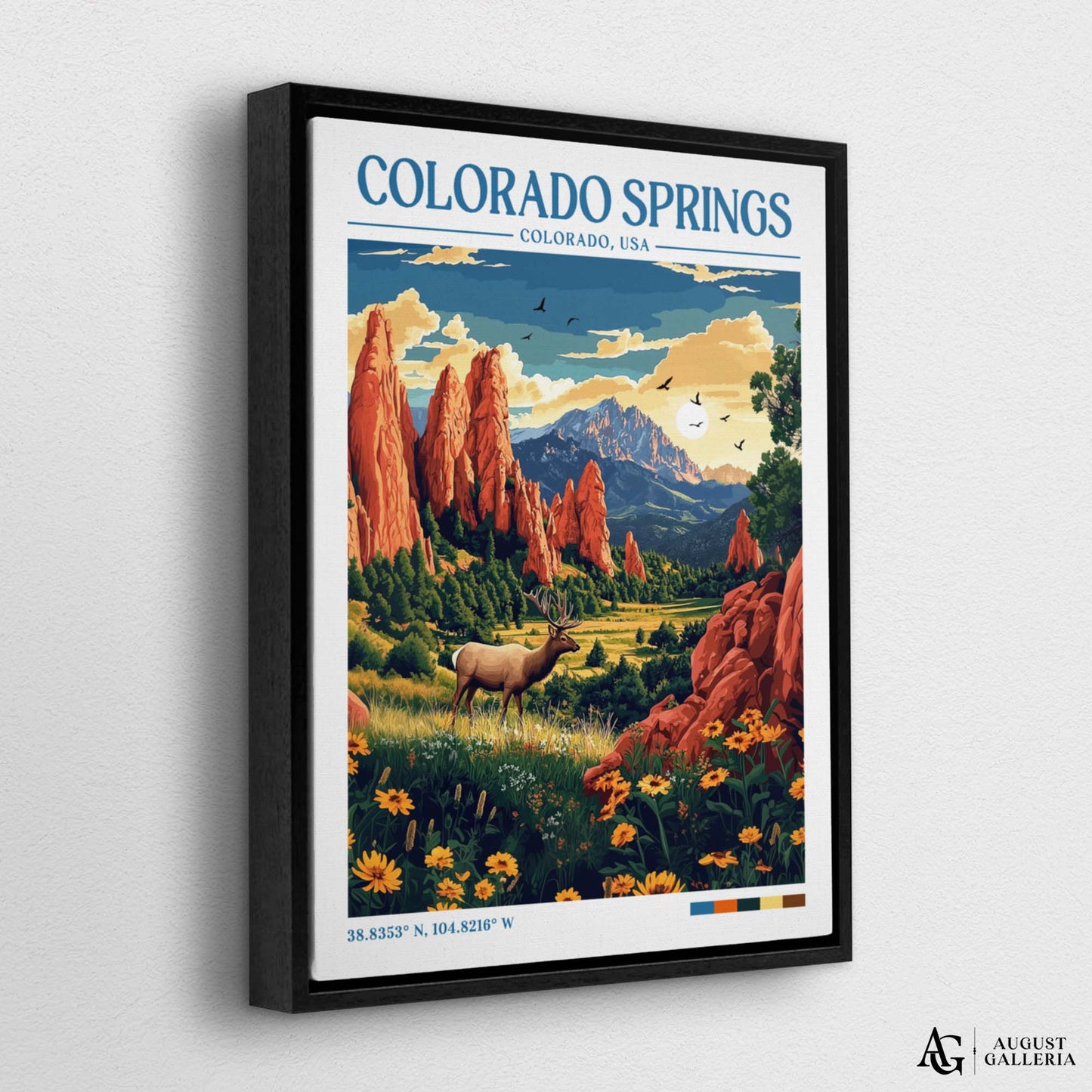 Colorado Springs Retro Travel Print