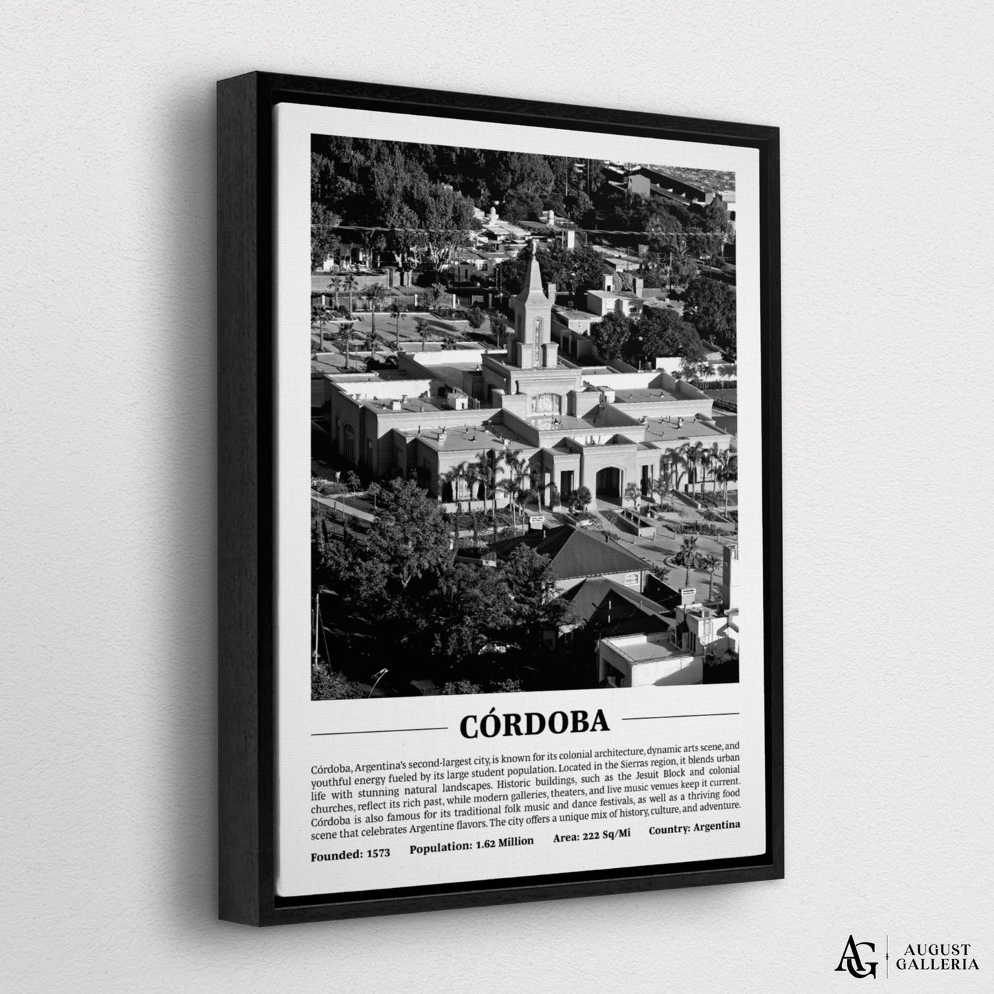 Córdoba Black & White City Print