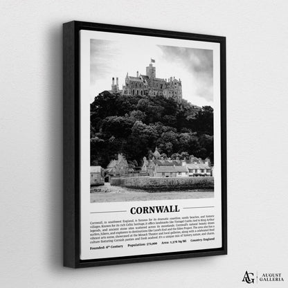 Cornwall Black & White City Print