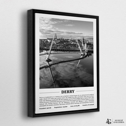 Derry Black & White City Print