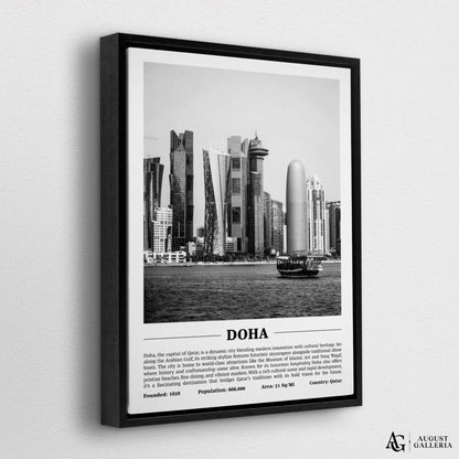 Doha Black & White City Print