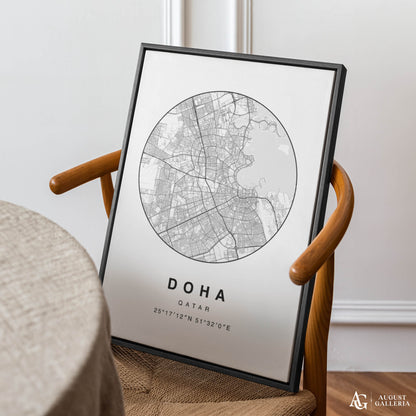 Doha Minimalist Map
