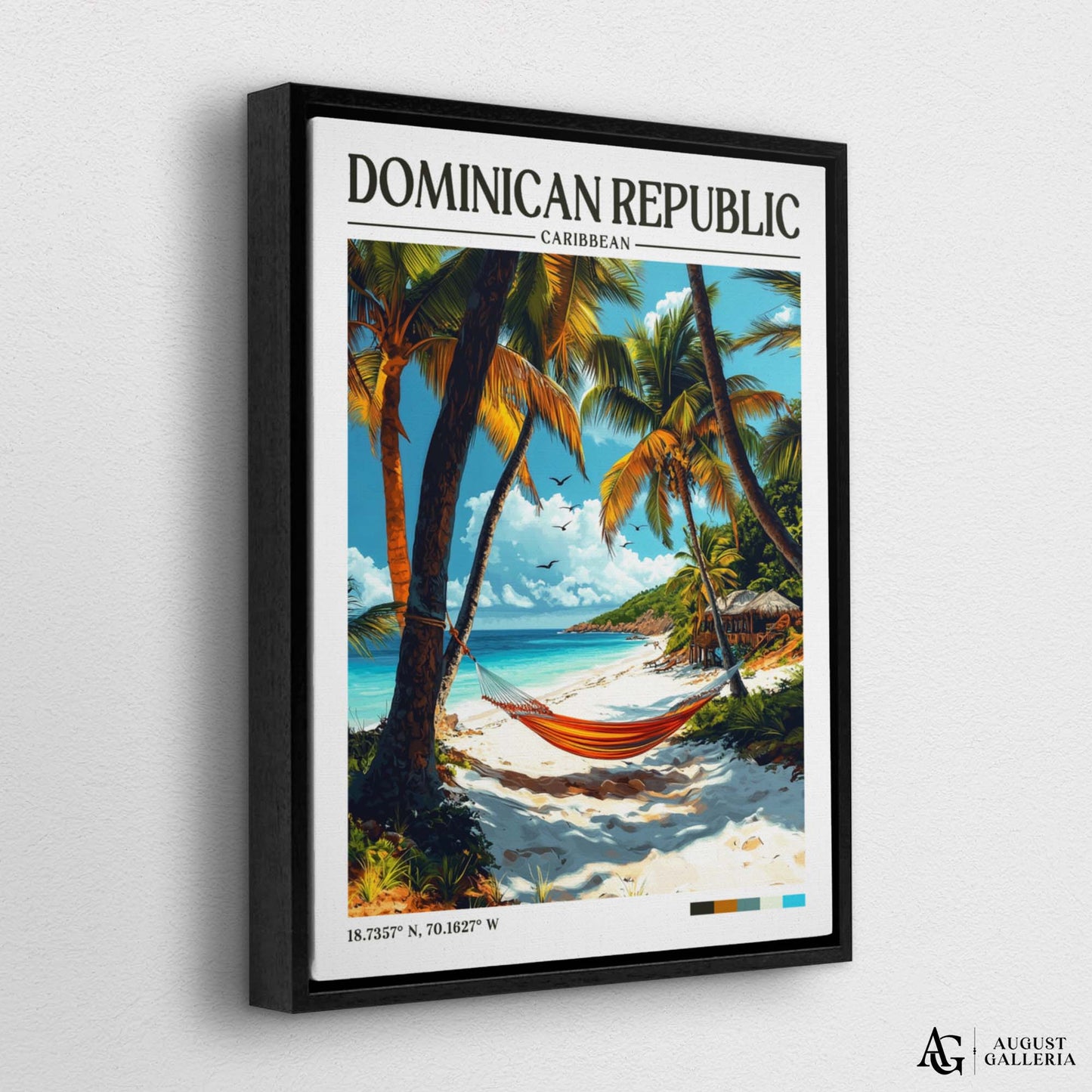 Dominican Republic Retro Travel Print