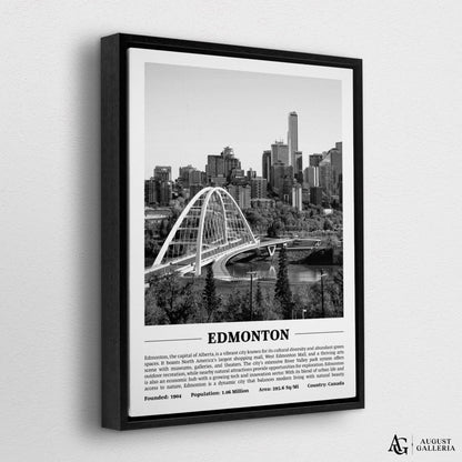 Edmonton Black & White City Print