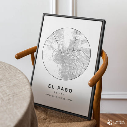 El Paso Minimalist Map