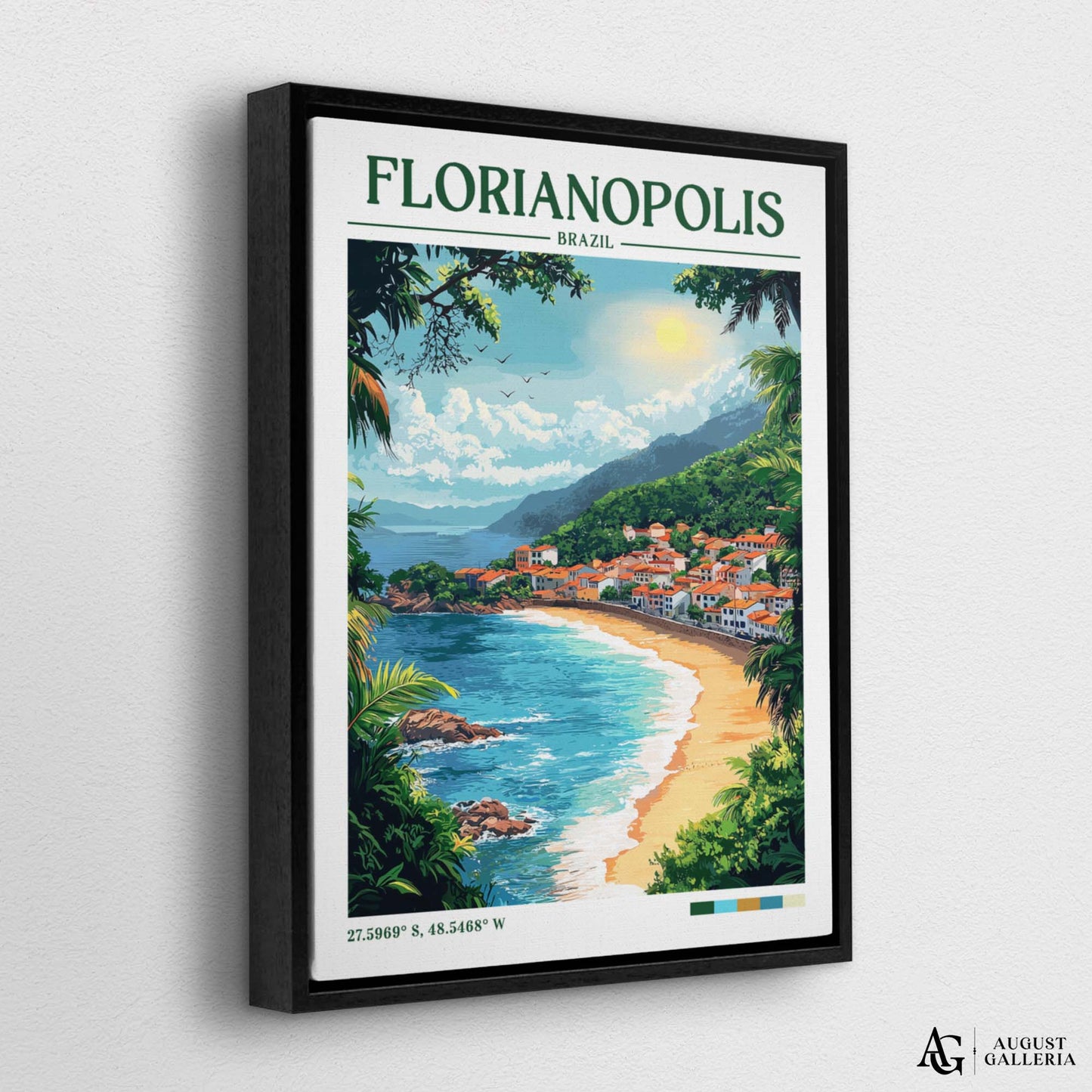 Florianópolis Brazil Retro Travel Print