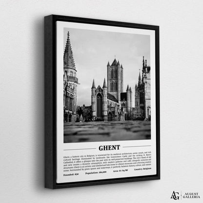 Ghent Black & White City Print